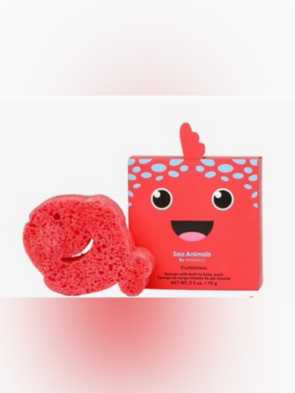 NWT Spongelle sea Animals Fruitilicious Red Bath Sponge